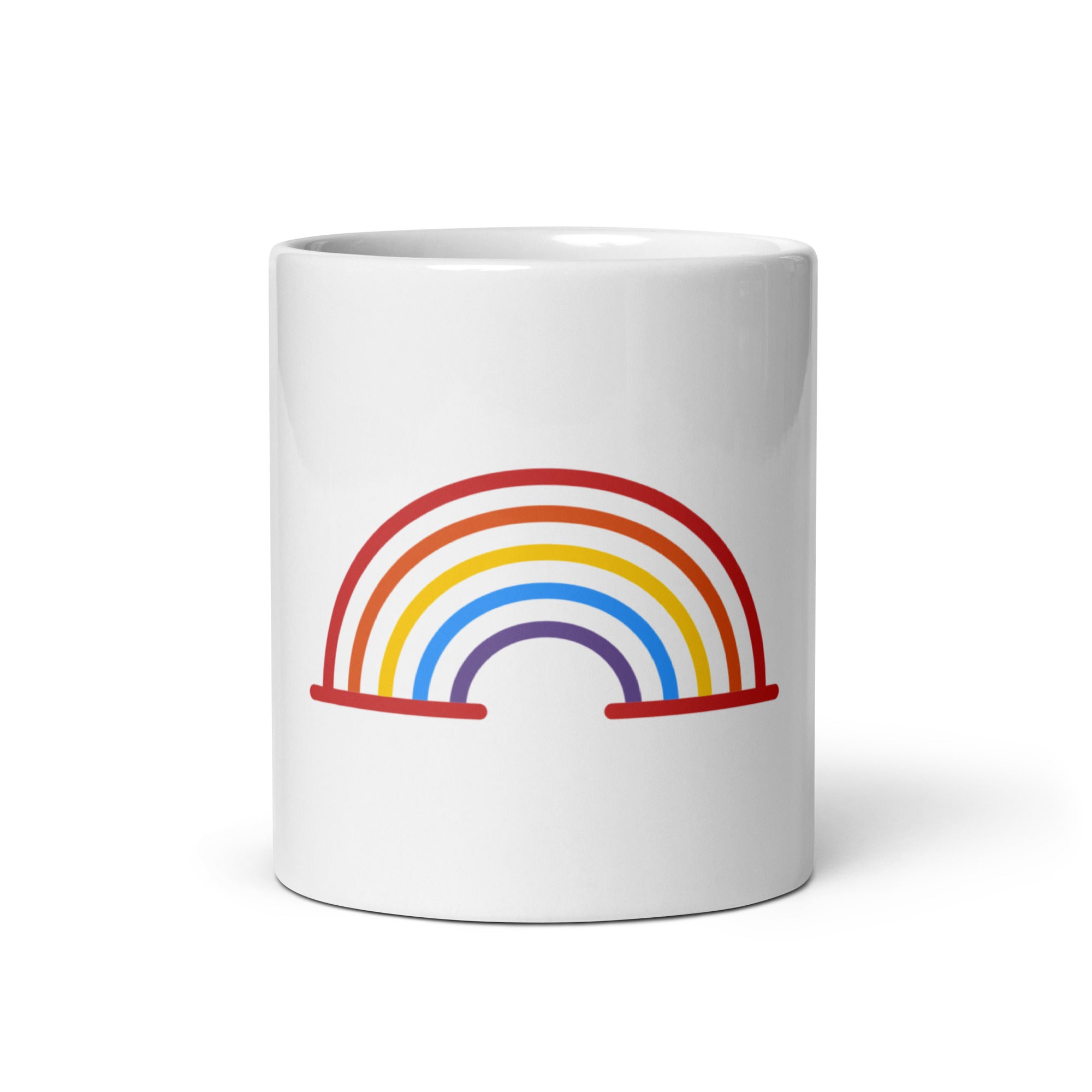 White glossy mug
