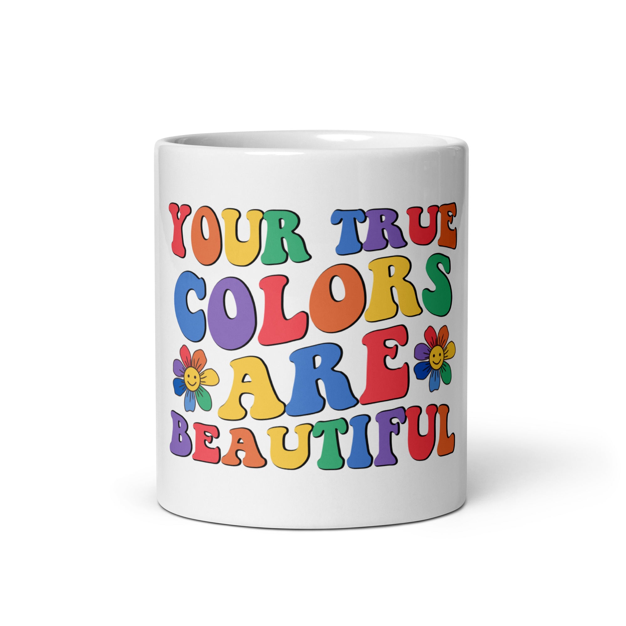 White glossy mug
