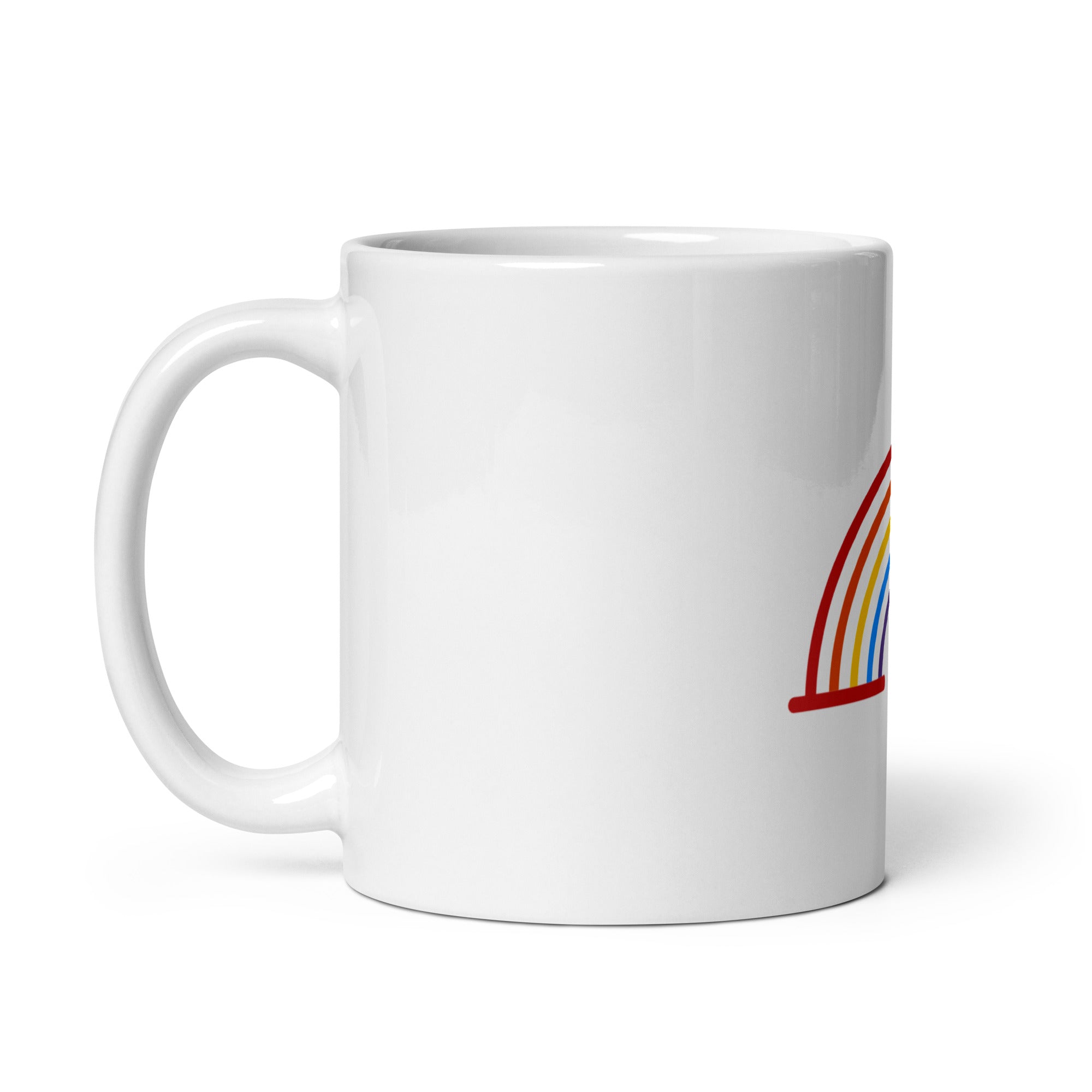 White glossy mug