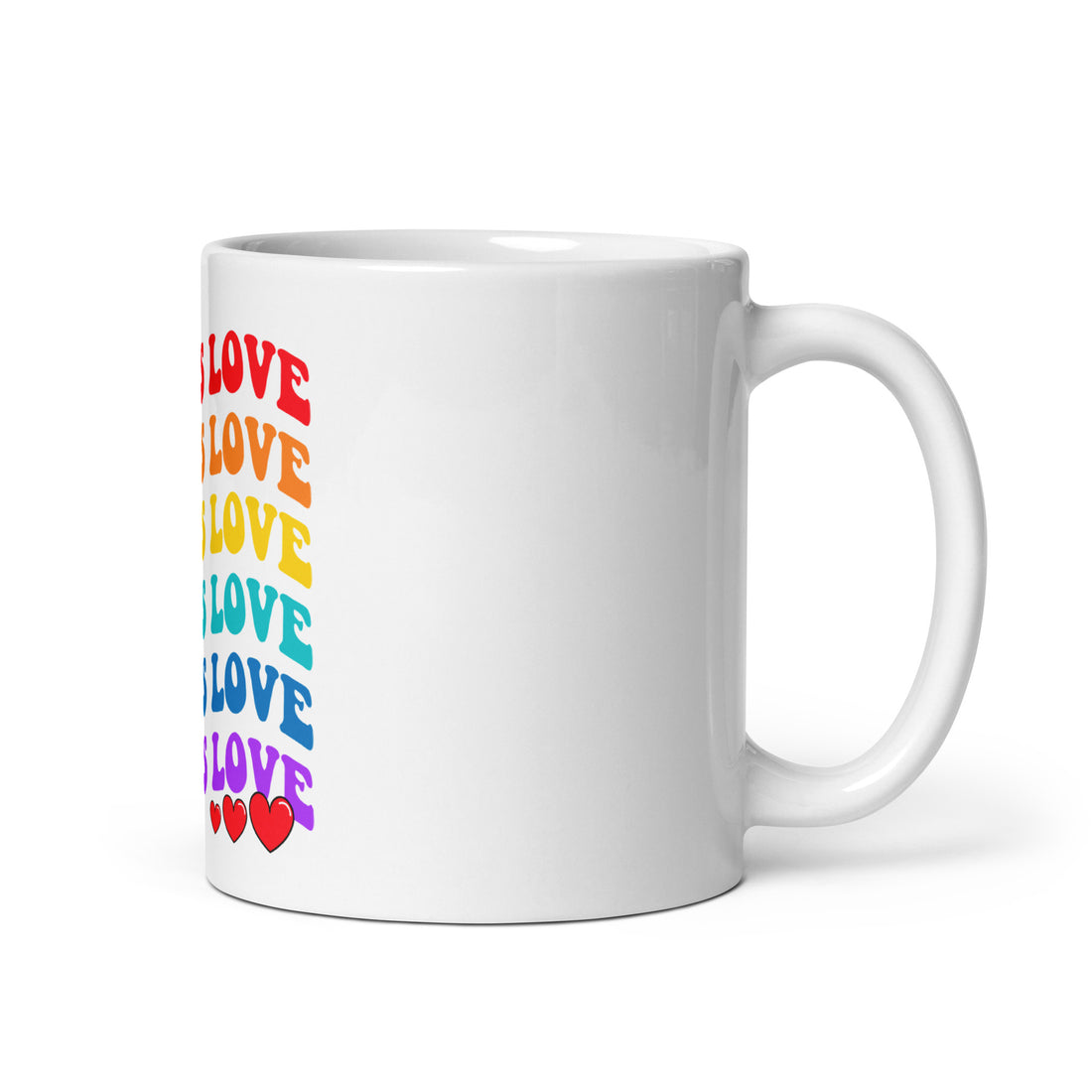 White glossy mug