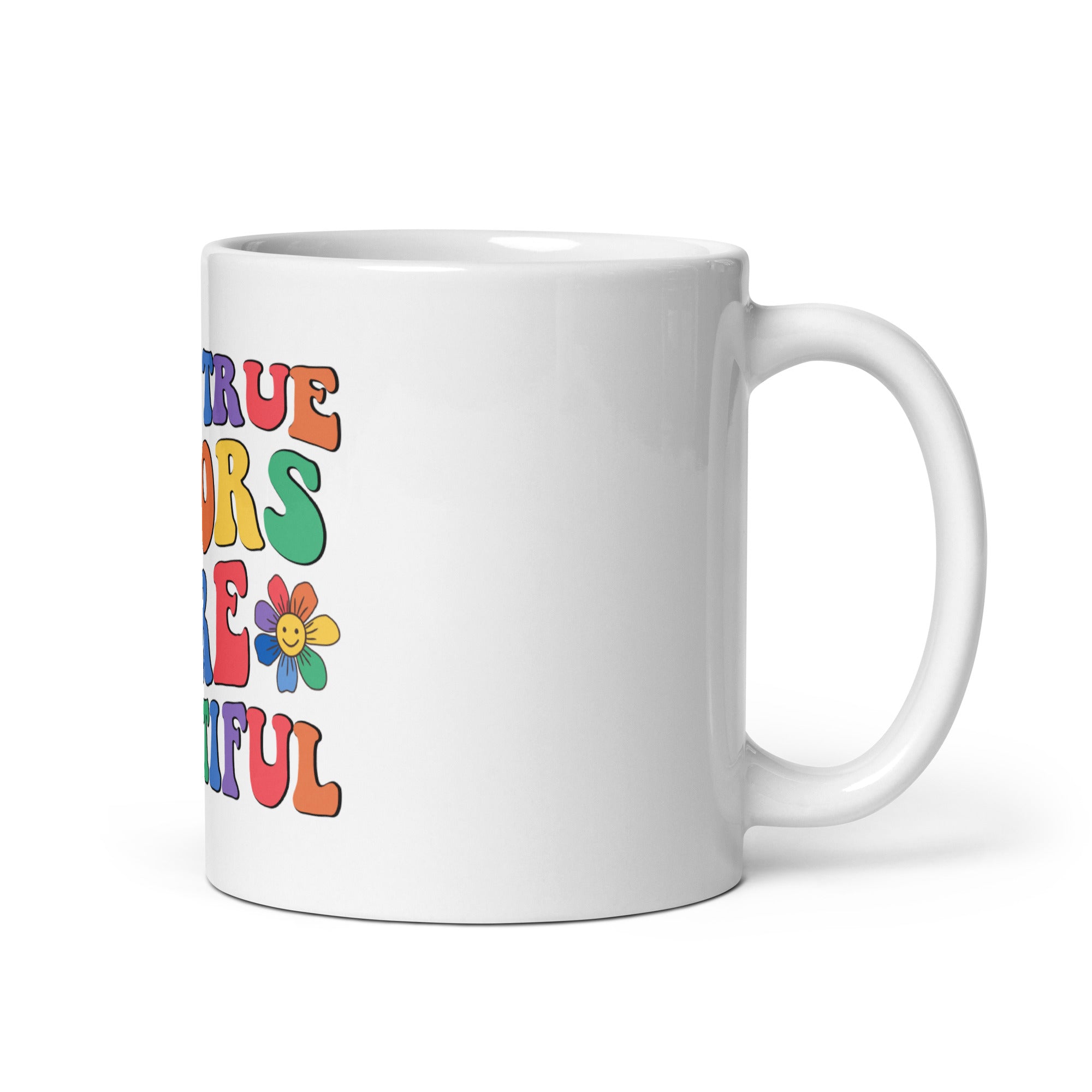 White glossy mug