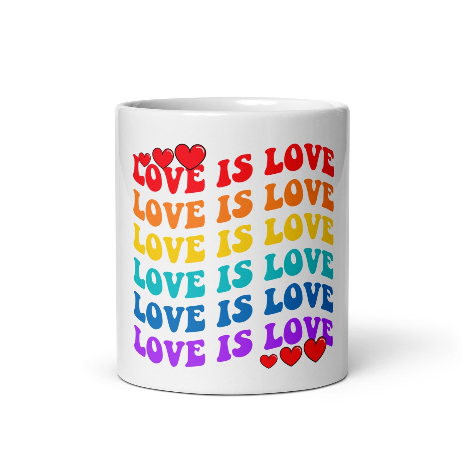 White glossy mug