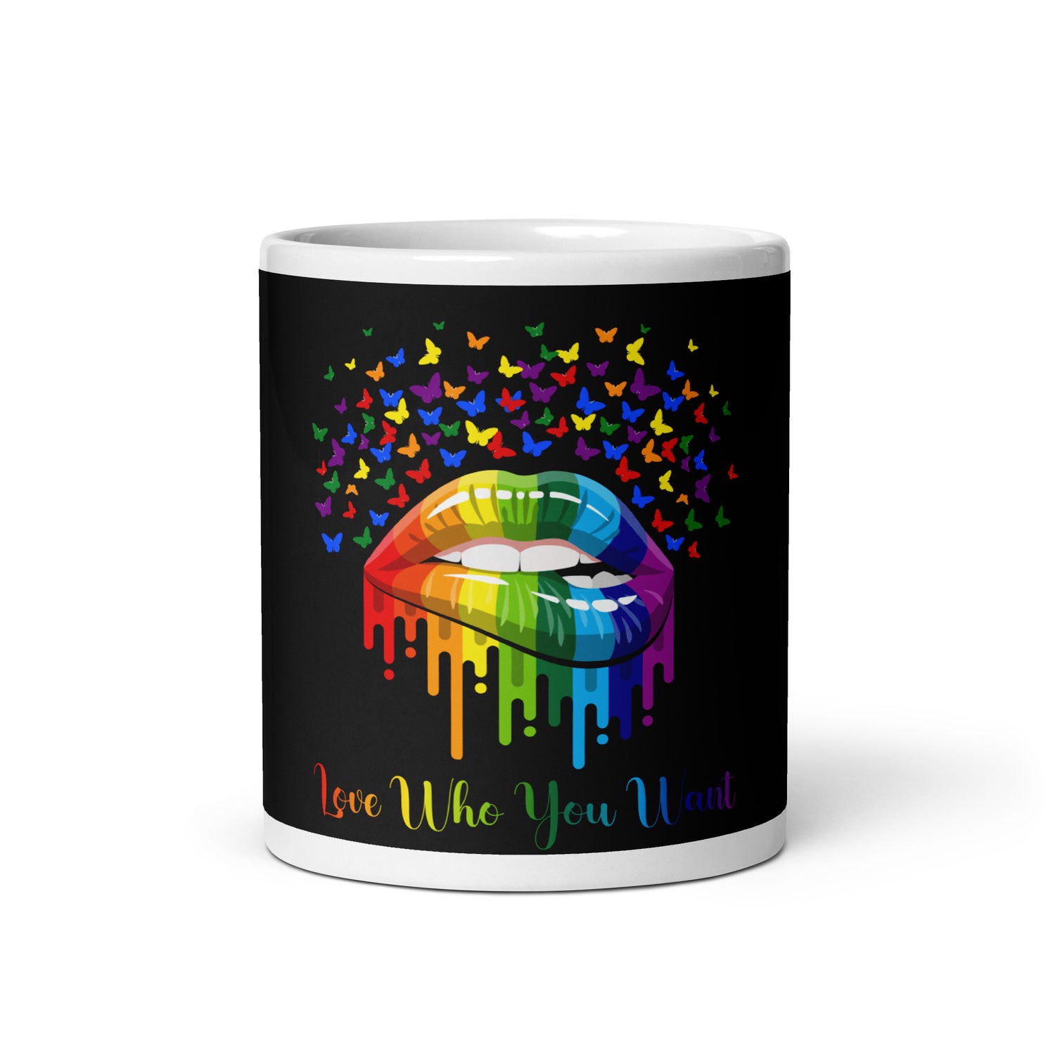 White glossy mug