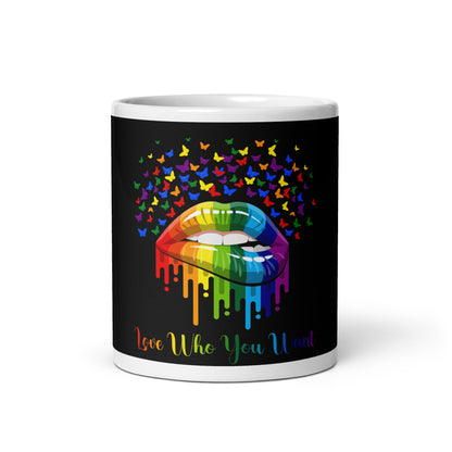 White glossy mug