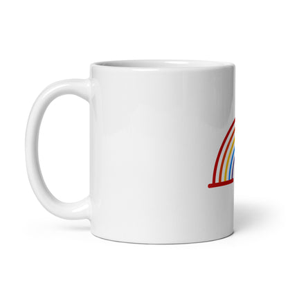 White glossy mug