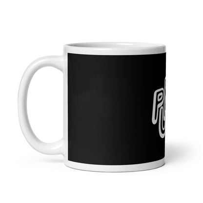 White glossy mug