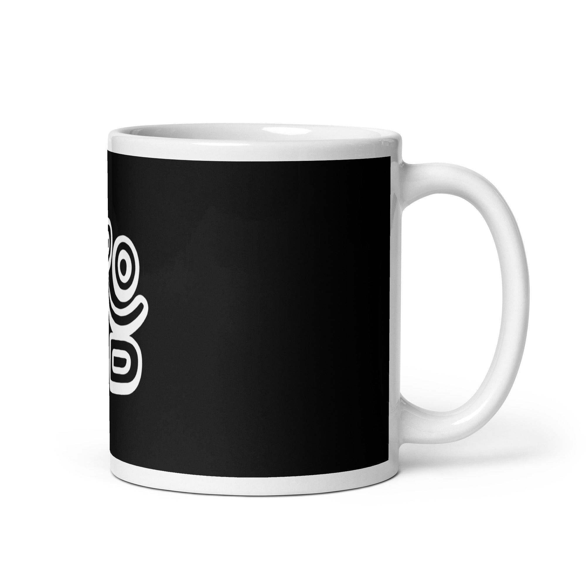 White glossy mug