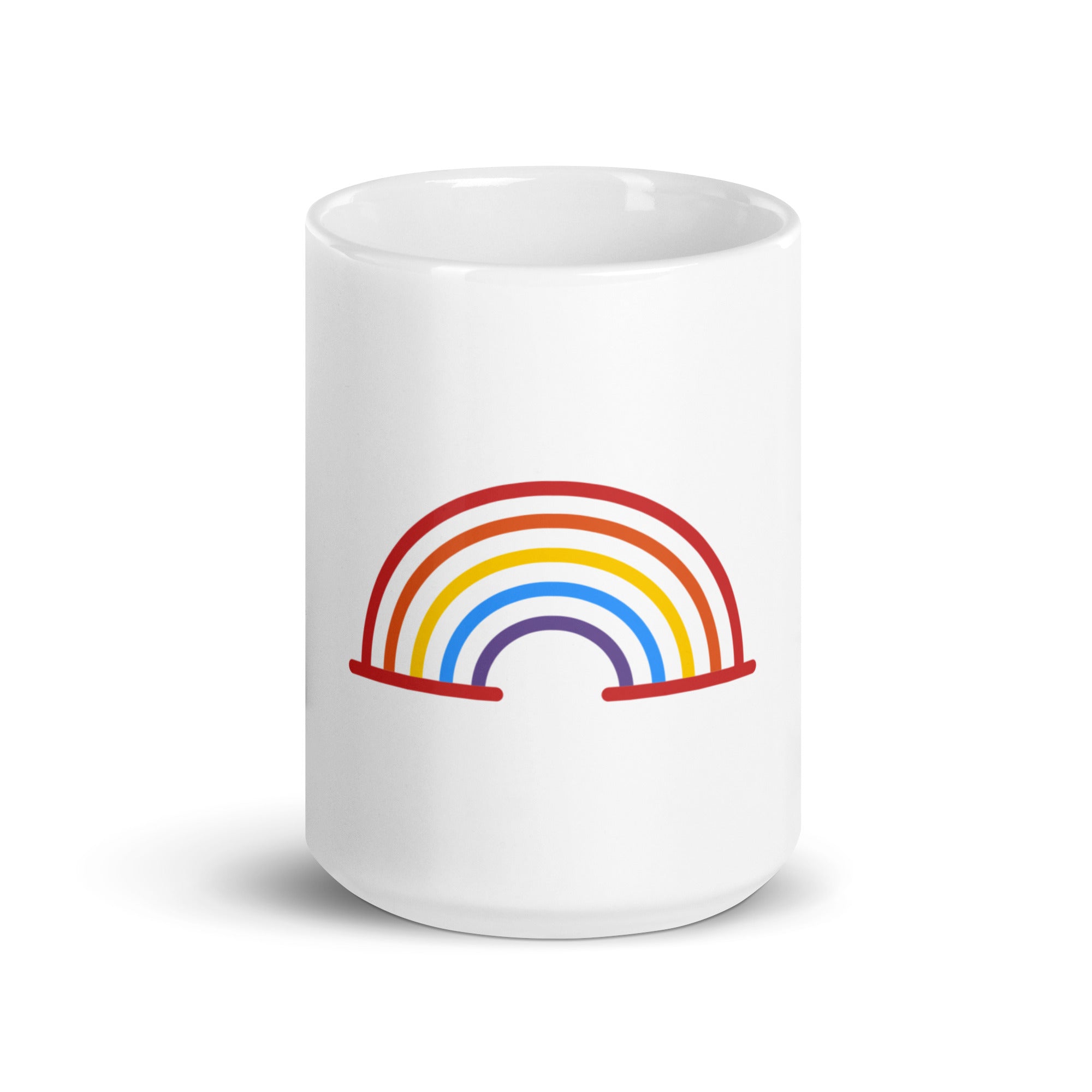 White glossy mug
