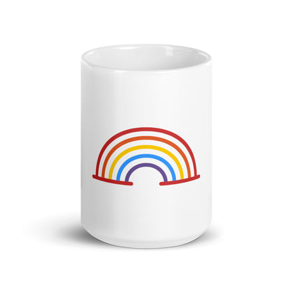 White glossy mug