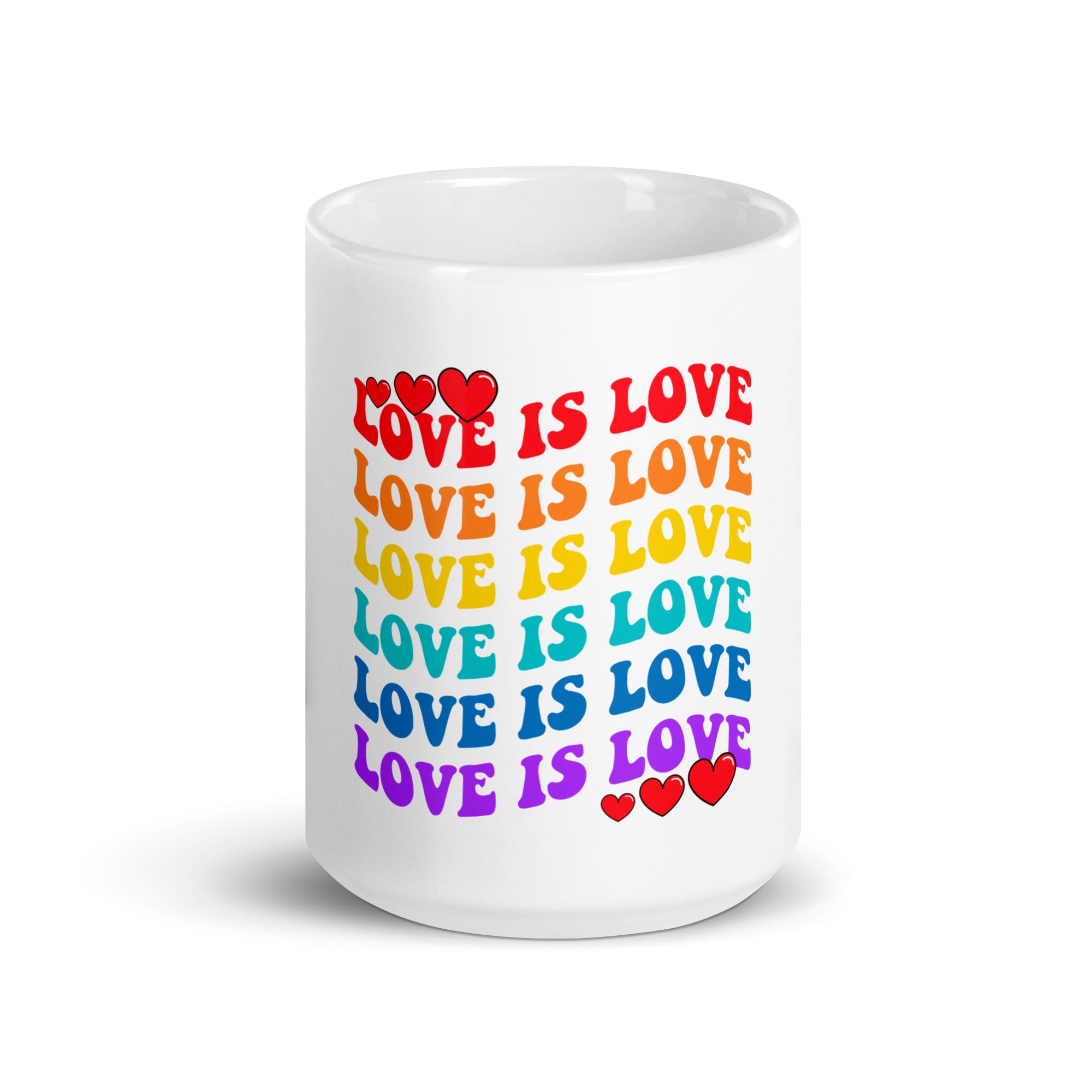 White glossy mug