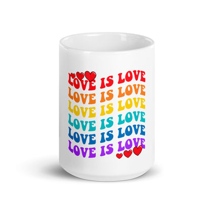 White glossy mug