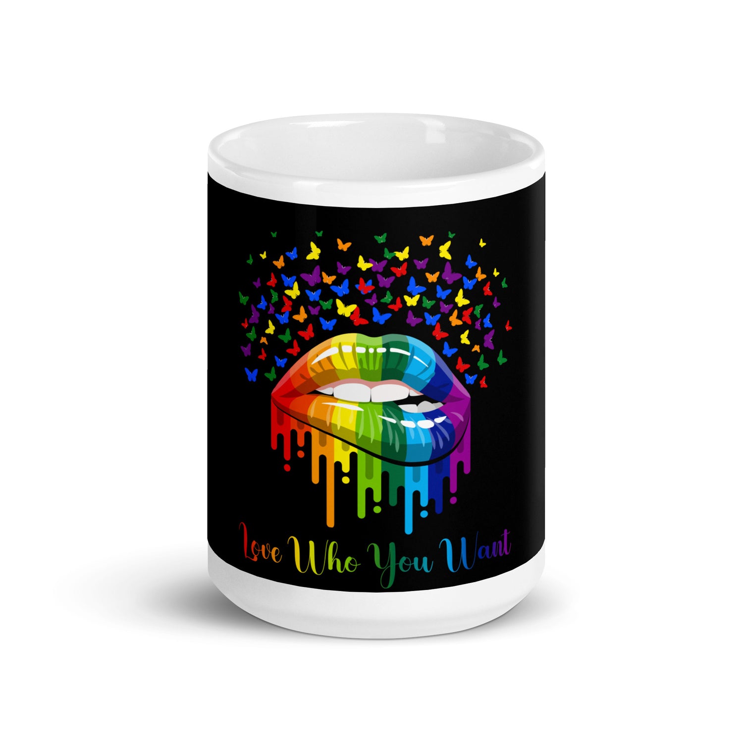 White glossy mug