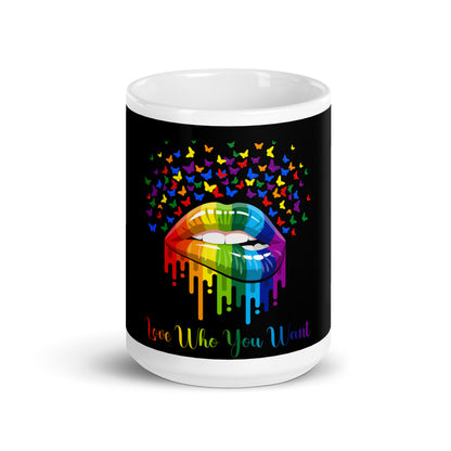 White glossy mug