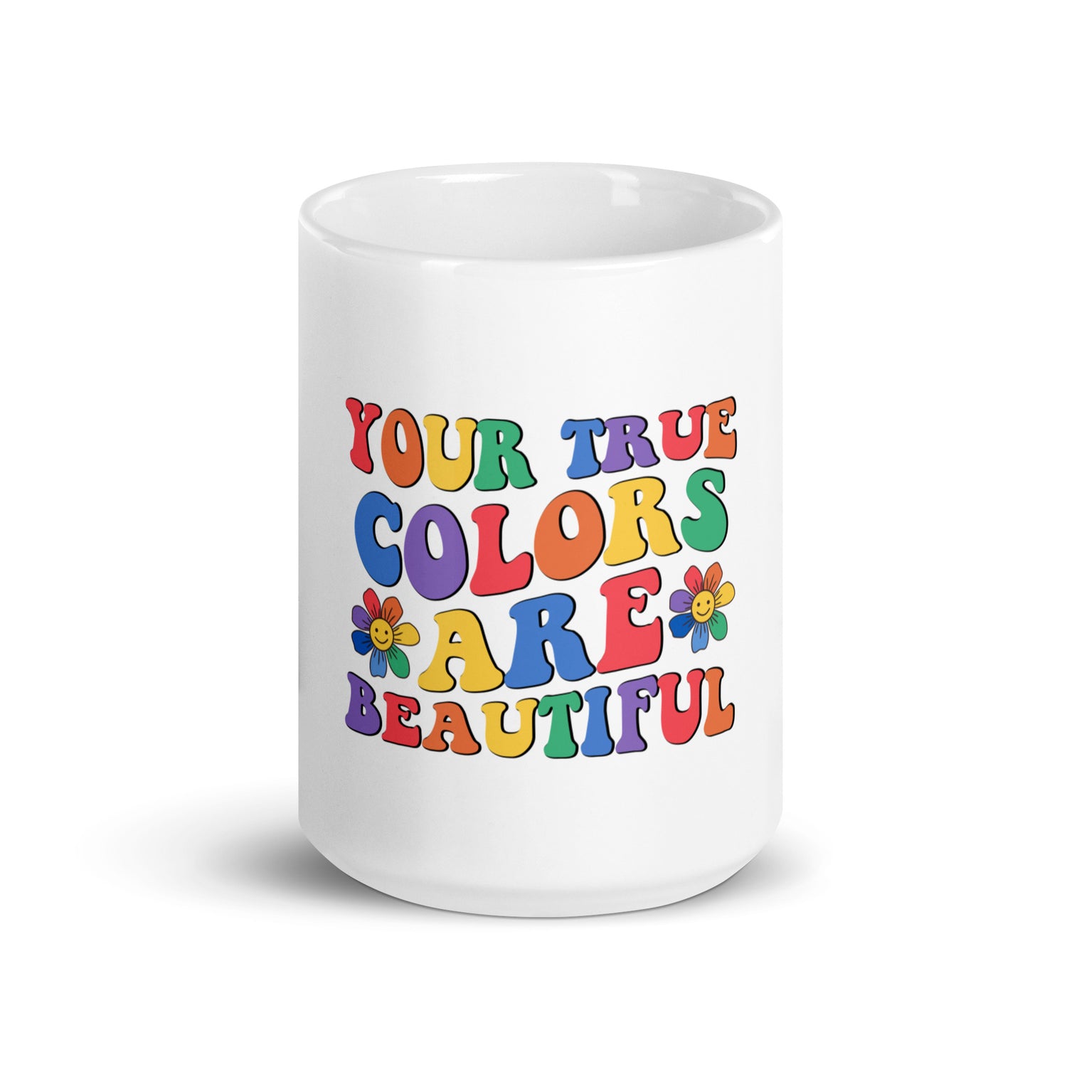 White glossy mug