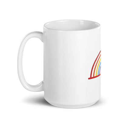 White glossy mug