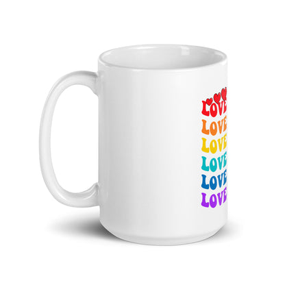 White glossy mug
