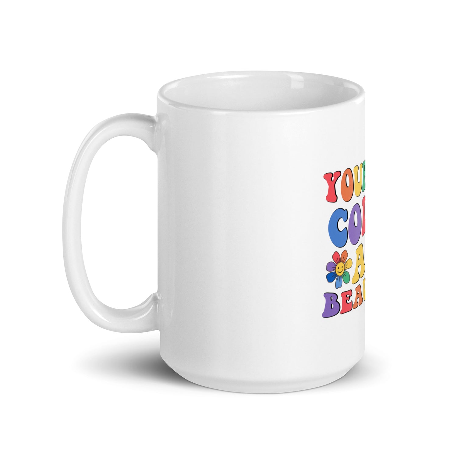 White glossy mug