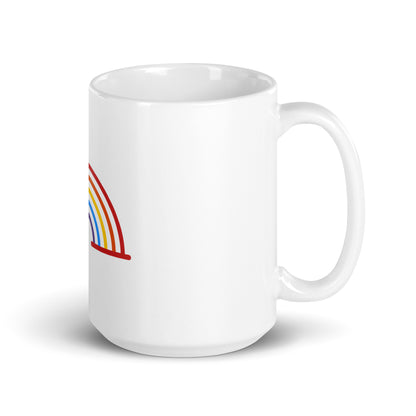 White glossy mug