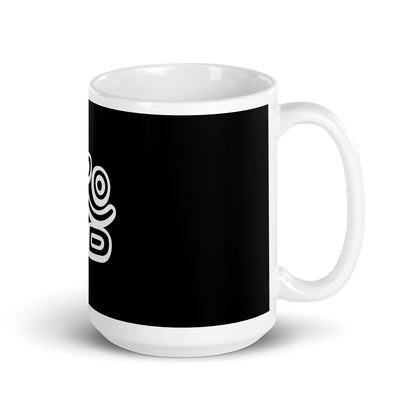 White glossy mug
