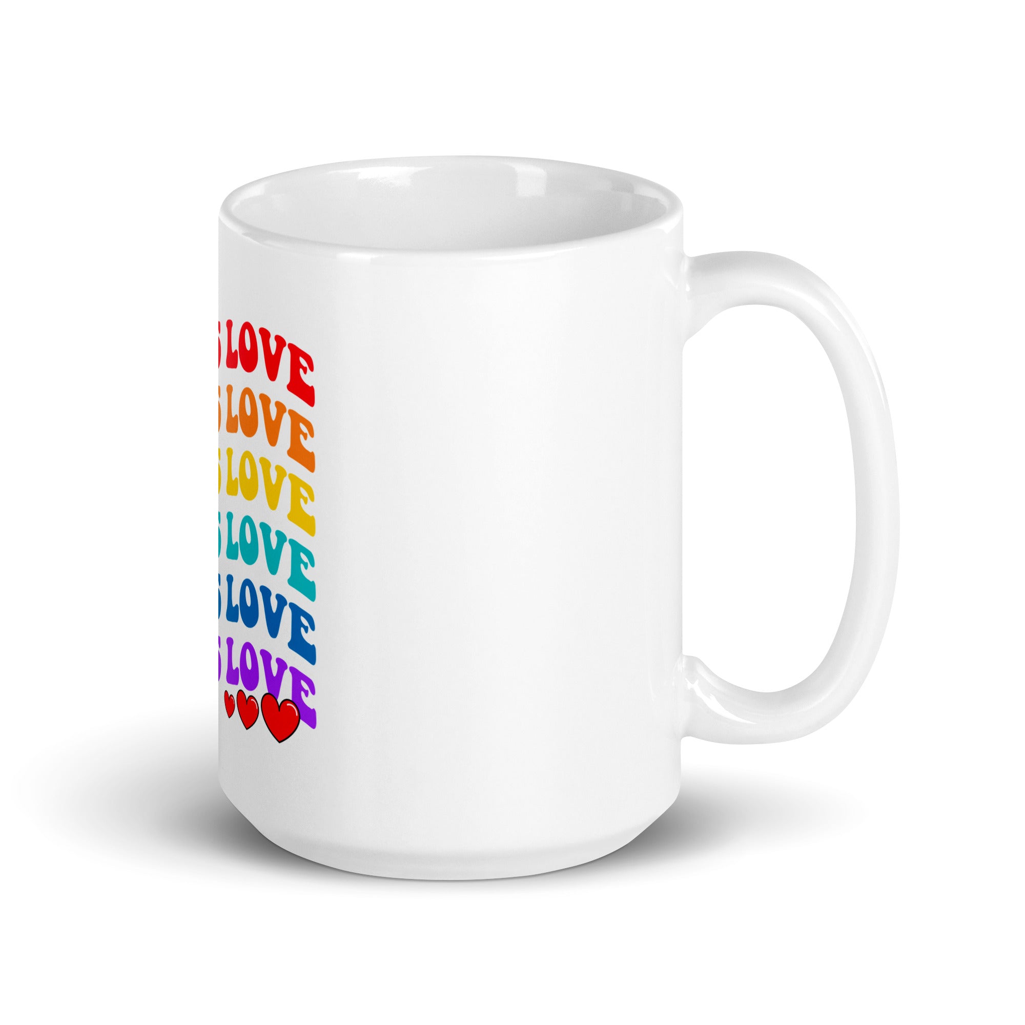 White glossy mug