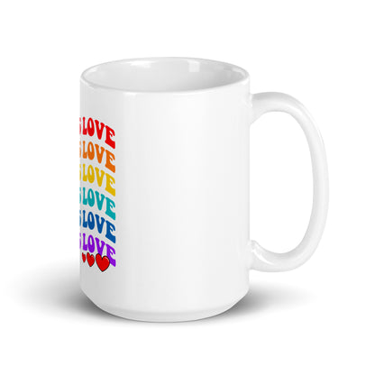 White glossy mug