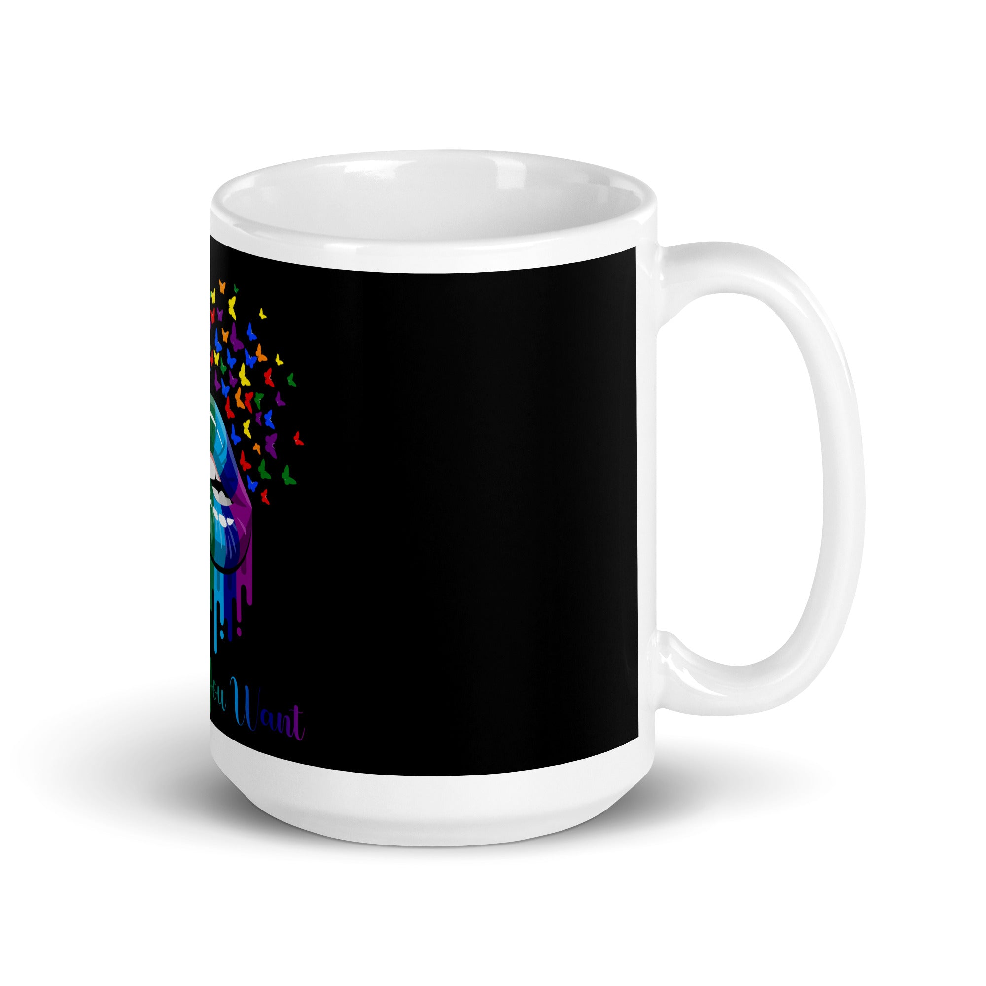 White glossy mug