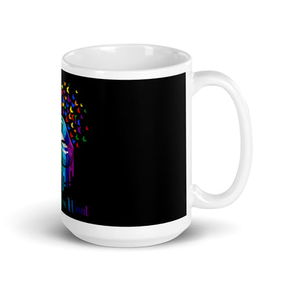 White glossy mug